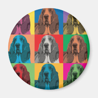 Basset Hound Pop-Art Magnet