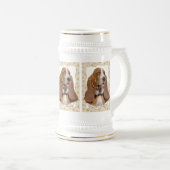 Basset Hound Portrait Stein Bierglas (VorderseiteRechts)