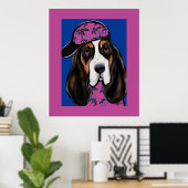 Basset Hound Poster (Heimbüro)