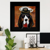 BASSET HOUND POSTER (Heimbüro)