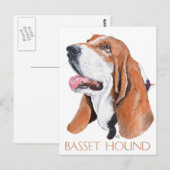 Basset Hound Postkarte (Vorne/Hinten)
