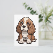 Basset Hound Postkarte (Stehend Vorderseite)