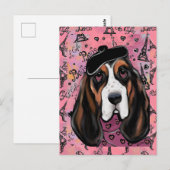 Basset Hound Postkarte (Vorne/Hinten)