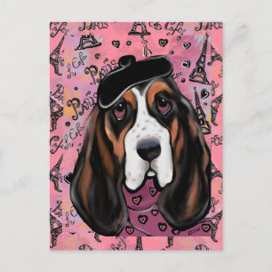 Basset Hound Postkarte