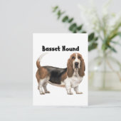Basset Hound Postkarte (Stehend Vorderseite)