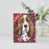 Basset Hound Postkarte (Stehend Vorderseite)