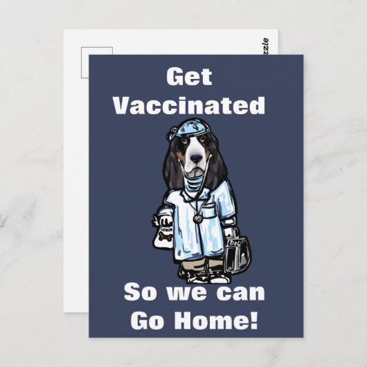 Basset Hound Postkarte (Vorne/Hinten)