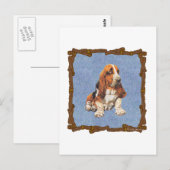 Basset Hound Postkarte (Vorne/Hinten)