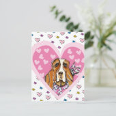 Basset Hound Postkarte (Stehend Vorderseite)