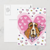 Basset Hound Postkarte (Vorne/Hinten)