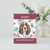 Basset Hound Postkarte (Stehend Vorderseite)
