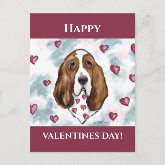 Basset Hound Postkarte (Vorderseite)