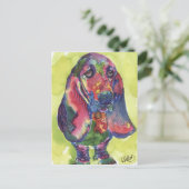 Basset Hound Postkarte (Stehend Vorderseite)