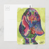 Basset Hound Postkarte (Vorne/Hinten)