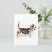 Basset Hound Postkarte (Stehend Vorderseite)