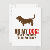 Basset Hound Postkarte (Vorne/Hinten)