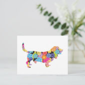 Basset Hound Postkarte (Stehend Vorderseite)