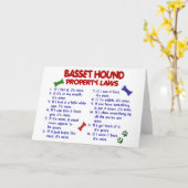 BASSET HOUND Property Laws 2 Karte (Gelbe Blume)