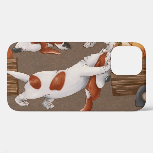 Basset Hound Pumpkin Harvest Pattern Case-Mate iPhone Hülle (Rückseite (Horizontal))