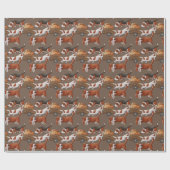 Basset Hound Pumpkin Harvest Pattern Geschenkpapier (Flach)