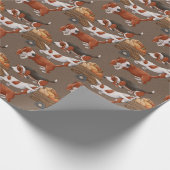 Basset Hound Pumpkin Harvest Pattern Geschenkpapier (Ecke)