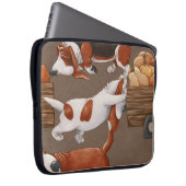Basset Hound Pumpkin Harvest Pattern Laptopschutzhülle (Vorne Rechts)