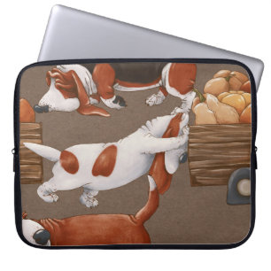 Basset Hound Pumpkin Harvest Pattern Laptopschutzhülle