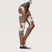 Basset Hound Pumpkin Harvest Pattern Leggings (Rechts)