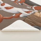 Basset Hound Pumpkin Harvest Pattern Sherpadecke (3/4)