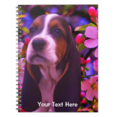 Basset Hound Puppy Fantasy Dog Art Notebook Notizblock (Vorderseite)