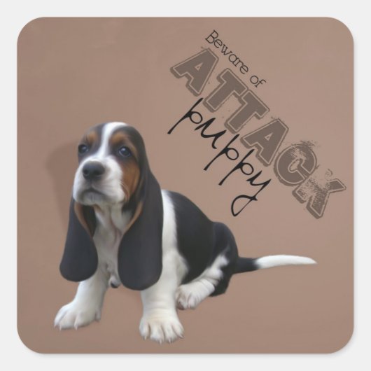 Basset Hound Puppy Sticker (Vorderseite)