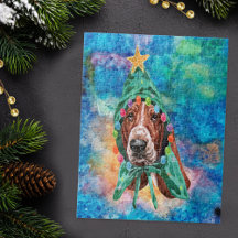 Basset Hound Rasse Hund Weihnachten