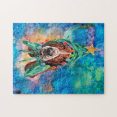 Basset Hound Rasse Hund Weihnachten Puzzle (Horizontal)