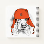 Basset Hound | Red Ushanka Hat Notizblock (Rückseite)
