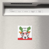 Basset Hound Reindeer Magnet (In Situ (Geschirrspüler))