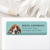 Basset Hound Return Address Label (Insitu)