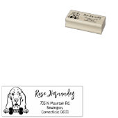 Basset Hound-Rücksendeadresse, Hunderasse Gummistempel (Stempel)
