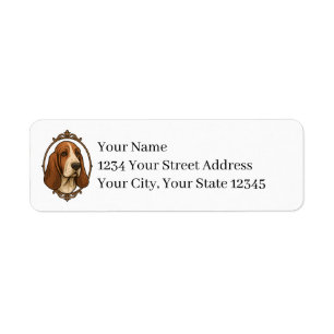 Basset Hound Rücksendeetiketten