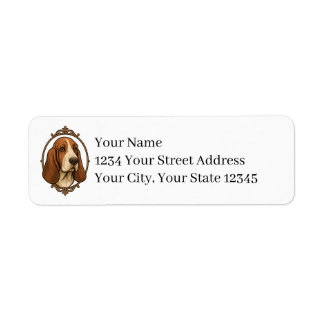Basset Hound Rücksendeetiketten