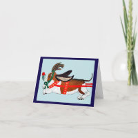 Basset Hound Rudolph das rotnasige Rentier