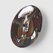 BASSET HOUND RUNDE WANDUHR (Winkel)