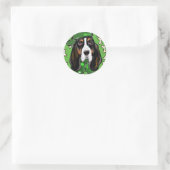 Basset Hound Runder Aufkleber (Tasche)