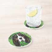 Basset Hound Sandstein Untersetzer (Seite)