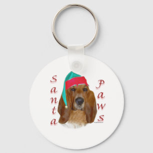 Basset Hound Santa Paws Schlüsselanhänger