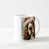 Basset Hound, Santa, Weihnachten Kaffee Tasse (VorderseiteRechts)
