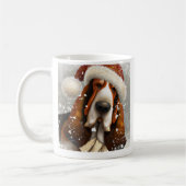 Basset Hound, Santa, Weihnachten Kaffee Tasse (Links)