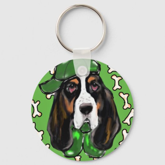 Basset Hound Schlüsselanhänger (Vorderseite)