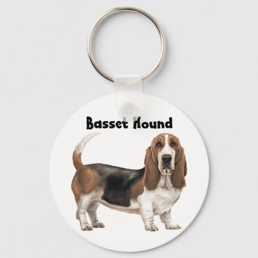 Basset Hound Schlüsselanhänger (Vorderseite)