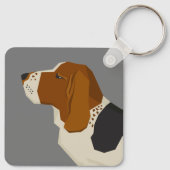 Basset Hound Schlüsselanhänger (Rückseite)
