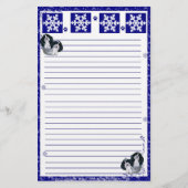 Basset Hound-Schnee-Flocken-Weihnachten stationär Briefpapier (Vorderseite)